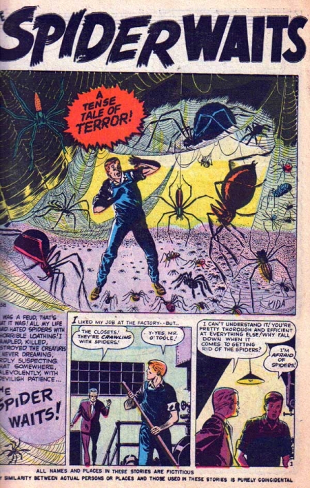 9438 The Spider Waits story scan