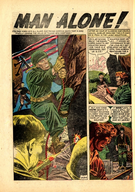 B-316 Man Alone! story scan