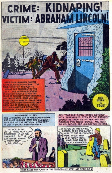 3350 Crime: Kidnapping! Victim: Abraham Lincoln! story scan